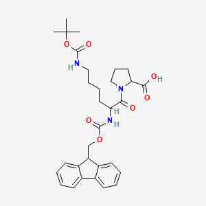 molecular formula C31H39N3O7 B14051261 Fmoc-DL-Lys(Boc)-DL-Pro-OH 