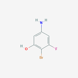 molecular formula C6H5BrFNO B1405128 5-Amino-2-bromo-3-fluorophenol CAS No. 1785451-03-7