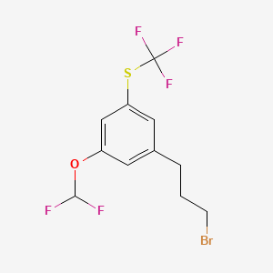 1-(3-Bromopropyl)-3-(difluoromethoxy)-5-(trifluoromethylthio)benzene