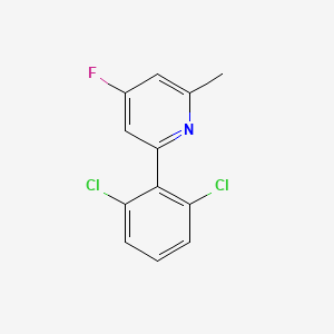 molecular formula C12H8Cl2FN B14051291 2-(2,6-Dichlorophenyl)-4-fluoro-6-methylpyridine 