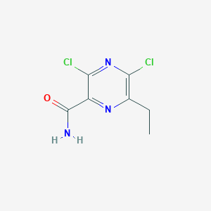 molecular formula C7H7Cl2N3O B1405130 3,5-Dichloro-6-ethylpyrazine-2-carboxamide CAS No. 313340-08-8