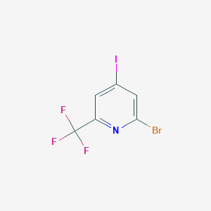 molecular formula C6H2BrF3IN B1405131 2-Bromo-4-iodo-6-(trifluoromethyl)pyridine CAS No. 749875-09-0