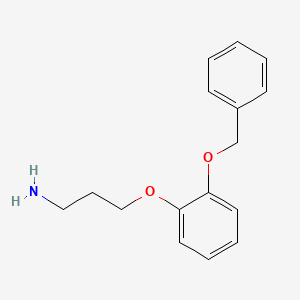 molecular formula C16H19NO2 B1405132 3-(2-Benzyloxyphenoxy)-propylamine CAS No. 100840-97-9