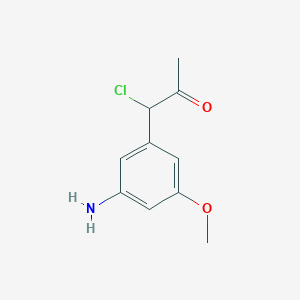 molecular formula C10H12ClNO2 B14051322 1-(3-Amino-5-methoxyphenyl)-1-chloropropan-2-one 