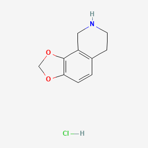 molecular formula C10H12ClNO2 B1405133 6,7,8,9-四氢-[1,3]二氧杂环[4,5-h]异喹啉盐酸盐 CAS No. 33332-07-9