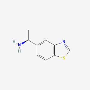 molecular formula C9H10N2S B14051373 (S)-1-(Benzo[D]thiazol-5-YL)ethan-1-amine 