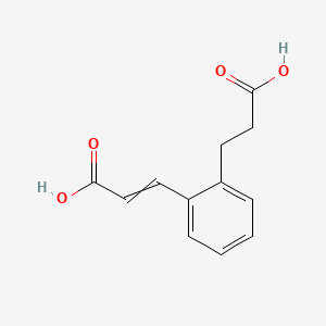 molecular formula C12H12O4 B14051387 (E)-3-(2-(2-Carboxyethyl)phenyl)acrylic acid 