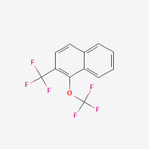 molecular formula C12H6F6O B14051422 1-(Trifluoromethoxy)-2-(trifluoromethyl)naphthalene 