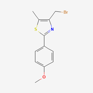 molecular formula C12H12BrNOS B1405145 4-Bromomethyl-2-(4-methoxyphenyl)-5-methylthiazole CAS No. 663909-18-0