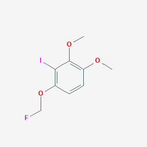 molecular formula C9H10FIO3 B14051458 1,2-Dimethoxy-3-iodo-4-(fluoromethoxy)benzene 