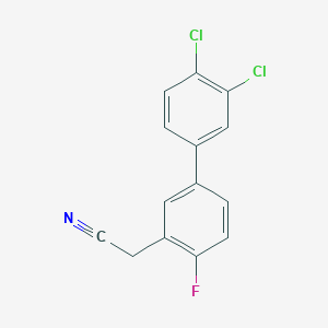 (3',4'-Dichloro-4-fluoro-biphenyl-3-yl)-acetonitrile