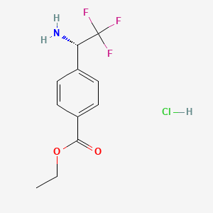 Ethyl (S)-4-(1-amino-2,2,2-trifluoroethyl)benzoate hcl