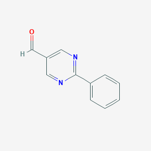 molecular formula C11H8N2O B140515 2-苯基嘧啶-5-甲醛 CAS No. 130161-46-5