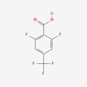 molecular formula C8H3F5O2 B1405150 2,6-Difluoro-4-(trifluoromethyl)benzoic acid CAS No. 1309597-24-7