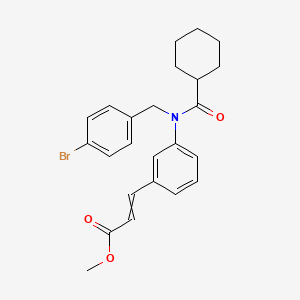 molecular formula C24H26BrNO3 B1405152 (E)-methyl 3-(3-(N-(4-bromobenzyl)cyclohexanecarboxamido)phenyl)acrylate CAS No. 592524-95-3