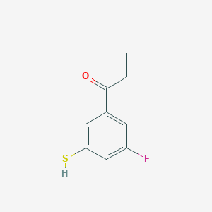 1-(3-Fluoro-5-mercaptophenyl)propan-1-one