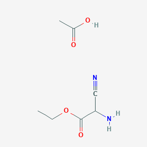 molecular formula C7H12N2O4 B1405154 Ethyl 2-amino-2-cyanoacetate acetate CAS No. 612507-16-1