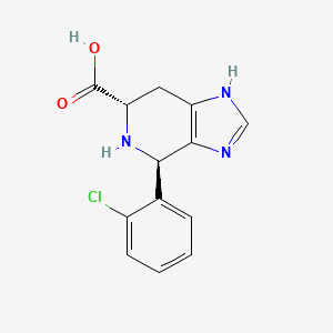 molecular formula C13H12ClN3O2 B14051544 (4R,6S)-4-(2-Chlorophenyl)-4,5,6,7-tetrahydro-3H-imidazo[4,5-C]pyridine-6-carboxylic acid 