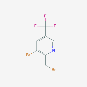 molecular formula C7H4Br2F3N B1405155 3-Bromo-2-bromomethyl-5-(trifluoromethyl)pyridine CAS No. 744195-57-1