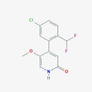 4-(5-Chloro-2-(difluoromethyl)phenyl)-5-methoxypyridin-2(1H)-one