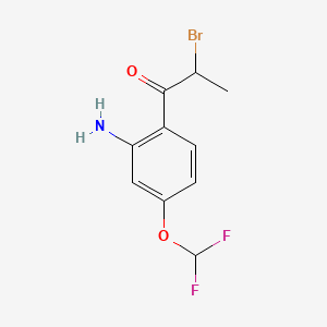 1-(2-Amino-4-(difluoromethoxy)phenyl)-2-bromopropan-1-one