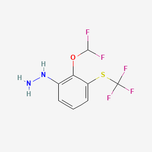 1-(2-(Difluoromethoxy)-3-(trifluoromethylthio)phenyl)hydrazine