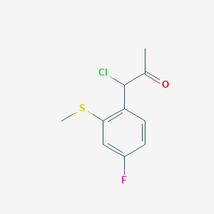 1-Chloro-1-(4-fluoro-2-(methylthio)phenyl)propan-2-one