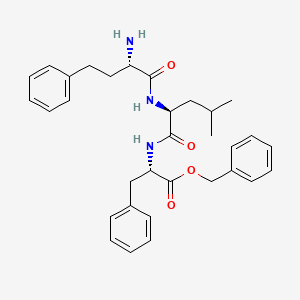 molecular formula C32H39N3O4 B14051715 benzyl ((S)-2-amino-4-phenylbutanoyl)-L-leucyl-L-phenylalaninate 