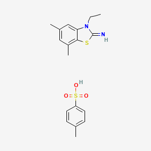 molecular formula C18H22N2O3S2 B1405172 3-乙基-5,7-二甲基苯并[d]噻唑-2(3H)-亚胺对甲苯磺酸盐 CAS No. 2034155-41-2