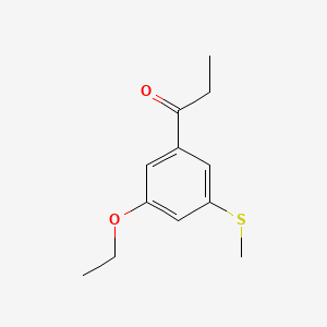 1-(3-Ethoxy-5-(methylthio)phenyl)propan-1-one