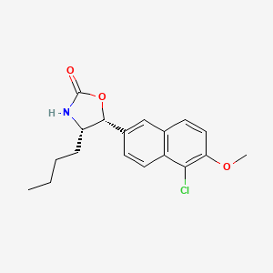 (4S,5R)-4-Butyl-5-(5-chloro-6-methoxynaphthalen-2-YL)oxazolidin-2-one