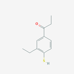 1-(3-Ethyl-4-mercaptophenyl)propan-1-one