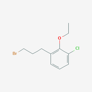 molecular formula C11H14BrClO B14051782 1-(3-Bromopropyl)-3-chloro-2-ethoxybenzene 