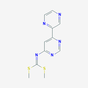 Dimethyl (6-(pyrazin-2-yl)pyrimidin-4-yl)carbonimidodithioate