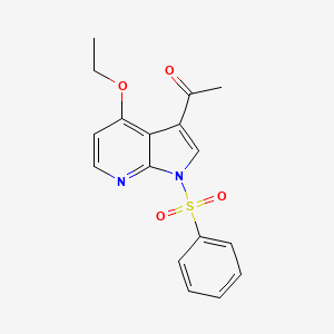 Ethanone, 1-[4-ethoxy-1-(phenylsulfonyl)-1H-pyrrolo[2,3-b]pyridin-3-yl]-