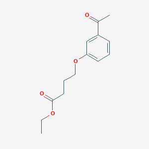 B1405186 Butanoic acid, 4-(3-acetylphenoxy)-, ethyl ester CAS No. 756485-01-5