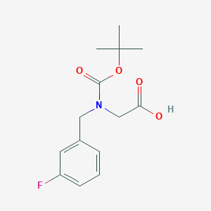 molecular formula C14H18FNO4 B1405187 2-[(3-Fluorophenyl)methyl-[(2-methylpropan-2-yl)oxycarbonyl]amino]acetic acid CAS No. 857025-98-0