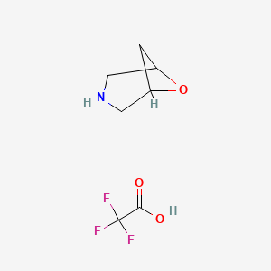 molecular formula C7H10F3NO3 B14051878 6-Oxa-3-azabicyclo[3.1.1]heptane 2,2,2-trifluoroacetate 