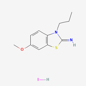 molecular formula C11H15IN2OS B1405190 6-甲氧基-3-丙基苯并[d]噻唑-2(3H)-亚胺氢碘酸盐 CAS No. 2034154-71-5