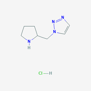 B1405192 1-(pyrrolidin-2-ylmethyl)-1H-1,2,3-triazole hydrochloride CAS No. 1779129-54-2