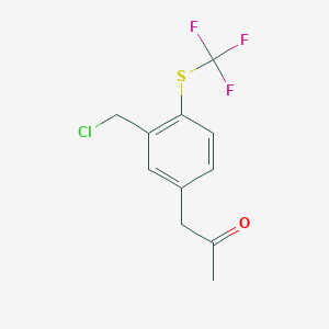 1-(3-(Chloromethyl)-4-(trifluoromethylthio)phenyl)propan-2-one