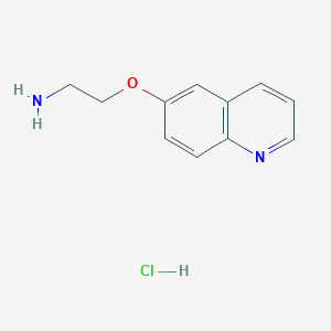 molecular formula C11H13ClN2O B1405194 2-(Quinolin-6-yloxy)ethan-1-amine hydrochloride CAS No. 1864053-99-5