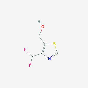 molecular formula C5H5F2NOS B14051946 (4-(Difluoromethyl)thiazol-5-yl)methanol 