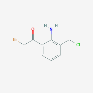 1-(2-Amino-3-(chloromethyl)phenyl)-2-bromopropan-1-one