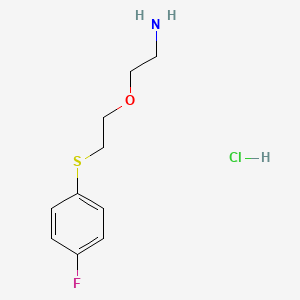 molecular formula C10H15ClFNOS B1405195 2-(2-((4-Fluorophenyl)thio)ethoxy)ethan-1-amine hydrochloride CAS No. 1864054-33-0