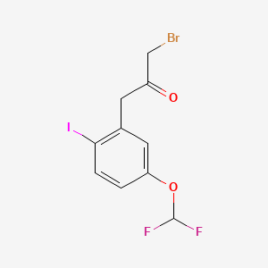 1-Bromo-3-(5-(difluoromethoxy)-2-iodophenyl)propan-2-one