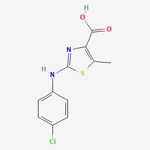 molecular formula C11H9ClN2O2S B1405198 2-(4-氯苯氨基)-5-甲基噻唑-4-羧酸 CAS No. 855531-12-3