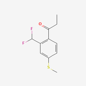 1-(2-(Difluoromethyl)-4-(methylthio)phenyl)propan-1-one