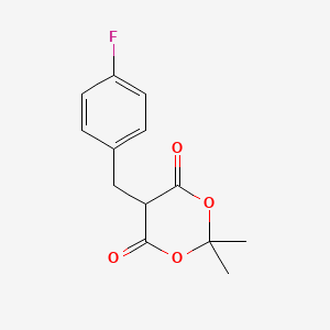 molecular formula C13H13FO4 B1405199 5-(4-Fluorobenzyl)-2,2-dimethyl-1,3-dioxane-4,6-dione CAS No. 876405-68-4