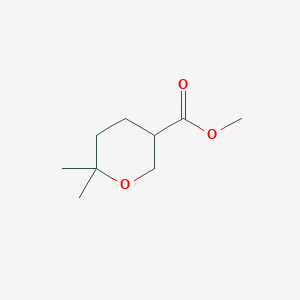 molecular formula C9H16O3 B14051996 Methyl 6,6-dimethyltetrahydro-2H-pyran-3-carboxylate 